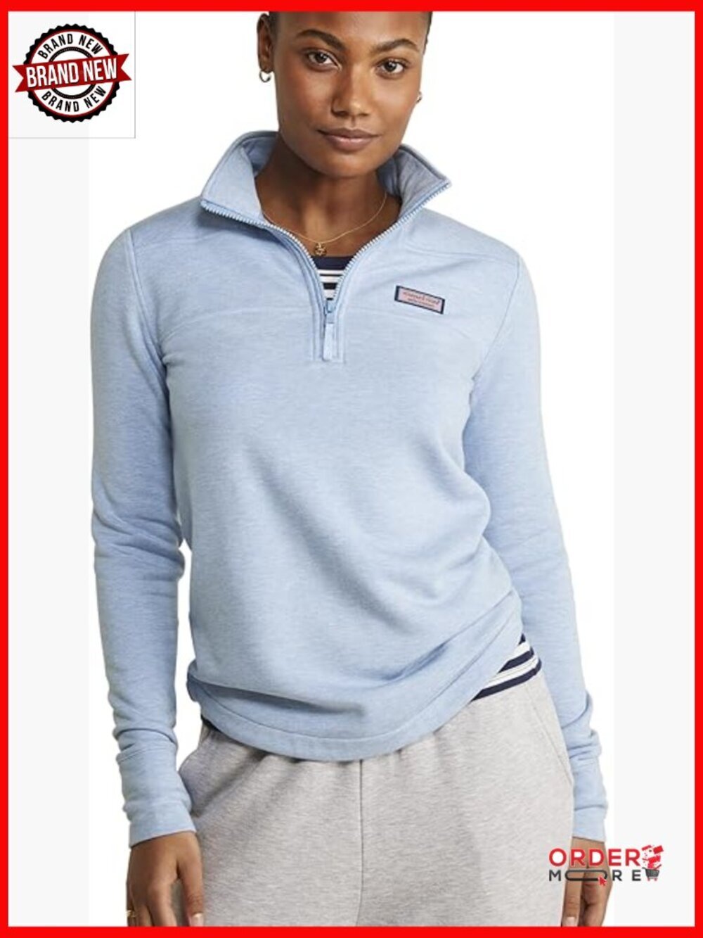 Relaxed Shep Shirt, Quarter-Zip Pullover, Long Sleeve, Stretch
